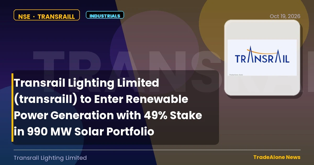 Transrail Lighting Limited Transraill October 2026 Solar Portfolio
