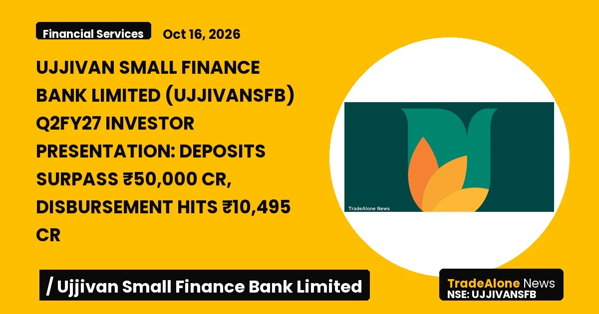 Ujjivan Small Finance Bank Limited Ujjivansfb Q2fy27