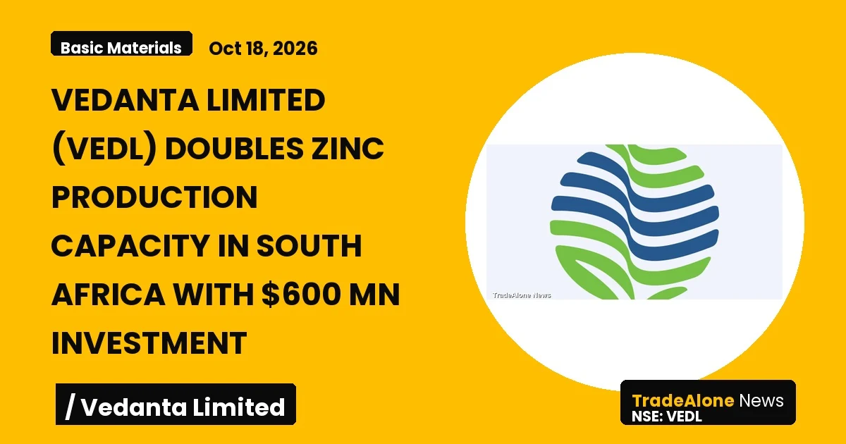 Vedanta Limited VEDL October 2026 Investment