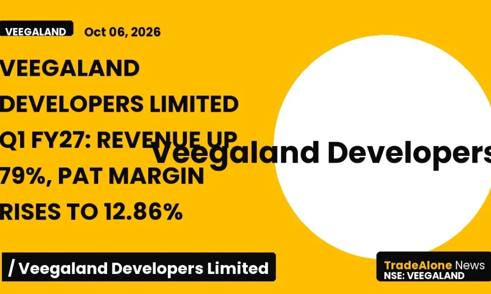 Veegaland Developers Limited Veegaland Q1 FY27 Results