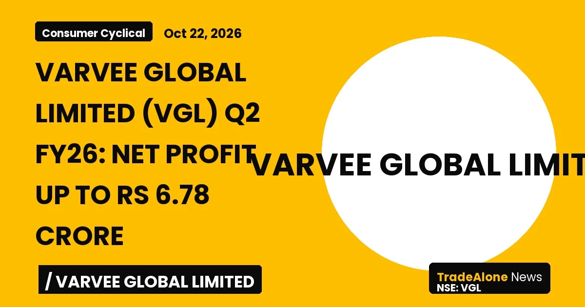 Varvee Global Limited VGL Q2 FY26 Results