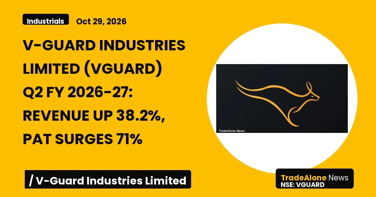 V-guard Industries Limited Vguard Q2 Fy26-27 Results