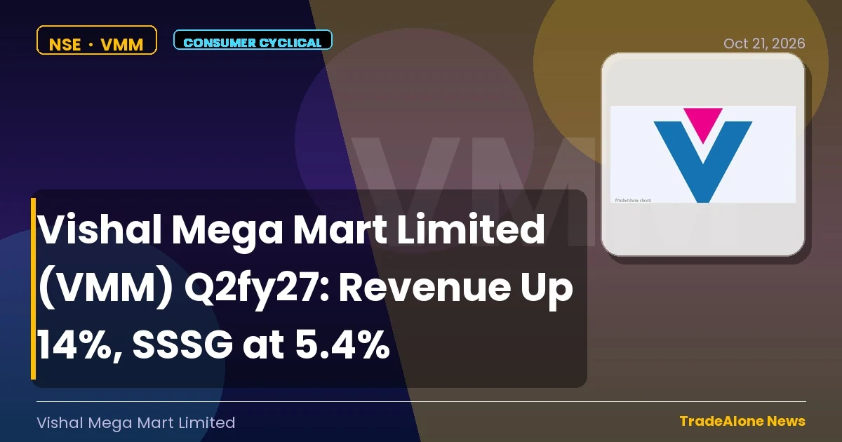 Vishal Mega Mart Limited VMM Q2fy27 Results