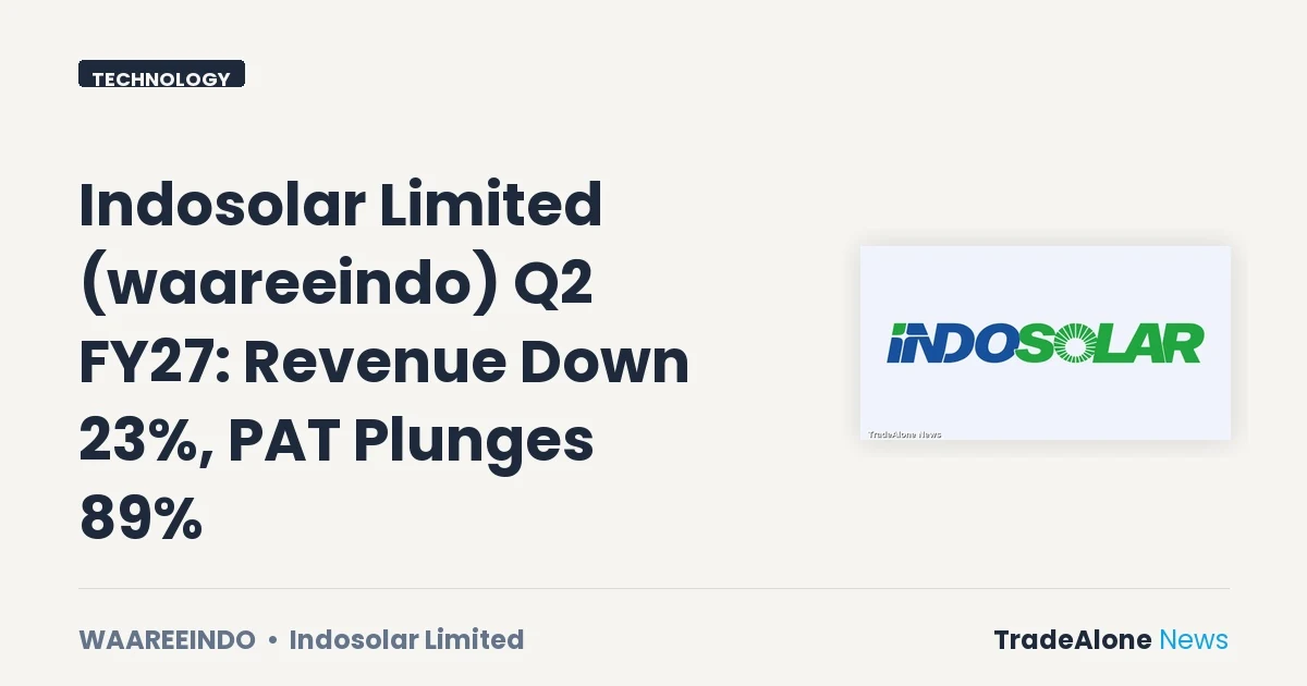 Indosolar Limited Waareeindo Q2 FY27 Results